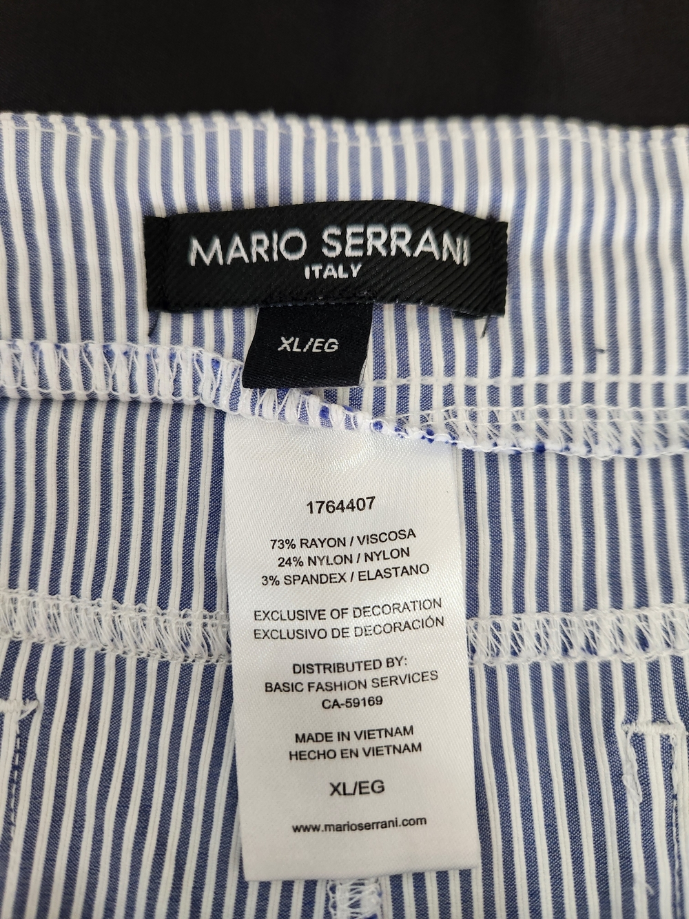 Mario Serrani Blue and White Pinstripe Chinos